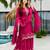 Women's Beautiful Embroidery Work Vichitra Fabric Straight Kurta Sharara and Dupatta Set