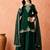 Women's Gorgeous Embroidery Work Vichitra Fabric Straight Kurta Sharara and Dupatta Set