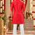 Red simmer embroidered straight kurta