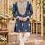 Grey silk blend embroidered straight kurta