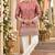 Brown simmer embroidered straight kurta