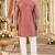 Brown simmer embroidered straight kurta