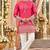 Pink simmer embroidered straight kurta