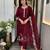 Women's Gorgeous Embroidery Work Roman Silk Fabric A-line Straight Kurta Pant and Dupatta Set