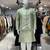 Green silk blend straight kurta