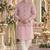 Pink silk blend straight kurta