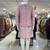 Pink silk blend straight kurta