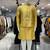 Yellow silk blend straight kurta