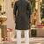 Black simmer embroidered straight kurta