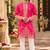 Pink simmer embroidered straight kurta