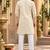 Cream simmer embroidered straight kurta