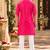 Pink simmer embroidered straight kurta