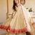 Women's Gorgeous Embroidery Work Mul Chanderi Fabric Flared Anarkali Palazzo and Dupatta Set