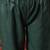 Green floral printed cotton blend kurta trouser dupatta set