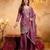 Women's Gorgeous Embroidery Work Crunchy Fabric Straight Kurta Palazzo and Dupatta Set