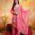 Women's Gorgeous Embroidery Work Crunchy Fabric Straight Kurta Palazzo and Dupatta Set