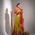 Women Olive Green Dhabu Cotton Free Size Flared Lehenga Choli with Red Dupatta Set