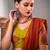 Women Olive Green Dhabu Cotton Free Size Flared Lehenga Choli with Red Dupatta Set