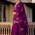 Wine party wear embroidery silk blend kurta with plazzo and dupatta