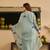 Grey party wear embroidery silk blend kurta with pant and dupatta
