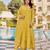 Yellow party wear embroidery silk blend kurta with pant and dupatta