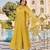 Yellow party wear embroidery silk blend kurta with pant and dupatta