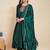 Green party wear embroidery vichitra silk blend kurta with pant and dupatta