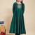 Green party wear embroidery vichitra silk blend kurta with pant and dupatta