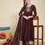 Coffee party wear embroidery vichitra silk blend kurta with pant and dupatta