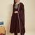 Coffee party wear embroidery vichitra silk blend kurta with pant and dupatta