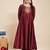 Maroon party wear embroidery vichitra silk blend kurta with pant and dupatta