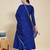 Royal blue party wear embroidery vichitra silk blend kurta with pant and dupatta