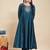 Teal party wear embroidery vichitra silk blend kurta with pant and dupatta