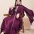 Wine party wear embroidery vichitra silk blend kurta with pant and dupatta