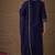 Blue party wear embroidery chanderi kurta with pant and dupatta