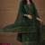 Green party wear embroidery chanderi kurta with pant and dupatta
