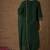 Green party wear embroidery chanderi kurta with pant and dupatta