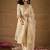White party wear embroidery chanderi kurta with pant and dupatta
