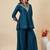 Rama party wear embroidery vichitra silk blend kurta with plazzo and dupatta