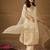 White party wear embroidery chanderi kurta with pant and dupatta