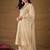 White party wear embroidery chanderi kurta with pant and dupatta