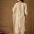 White party wear embroidery chanderi kurta with pant and dupatta