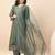 Pista party wear embroidery silk blend kurta with pant and dupatta
