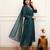 Navy-blue party wear embroidery silk blend kurta with pant and dupatta