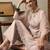 Peach party wear embroidery organza kurta with plazzo and dupatta