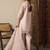 Peach party wear embroidery organza kurta with plazzo and dupatta