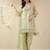 Pista party wear embroidery organza kurta with plazzo and dupatta