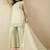 Pista party wear embroidery organza kurta with plazzo and dupatta