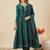 Green party wear embroidery vichitra silk blend kurta with pant and dupatta