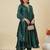 Green party wear embroidery vichitra silk blend kurta with pant and dupatta